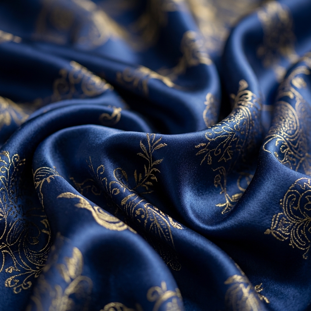 Royal Navy Satin Silk texture
